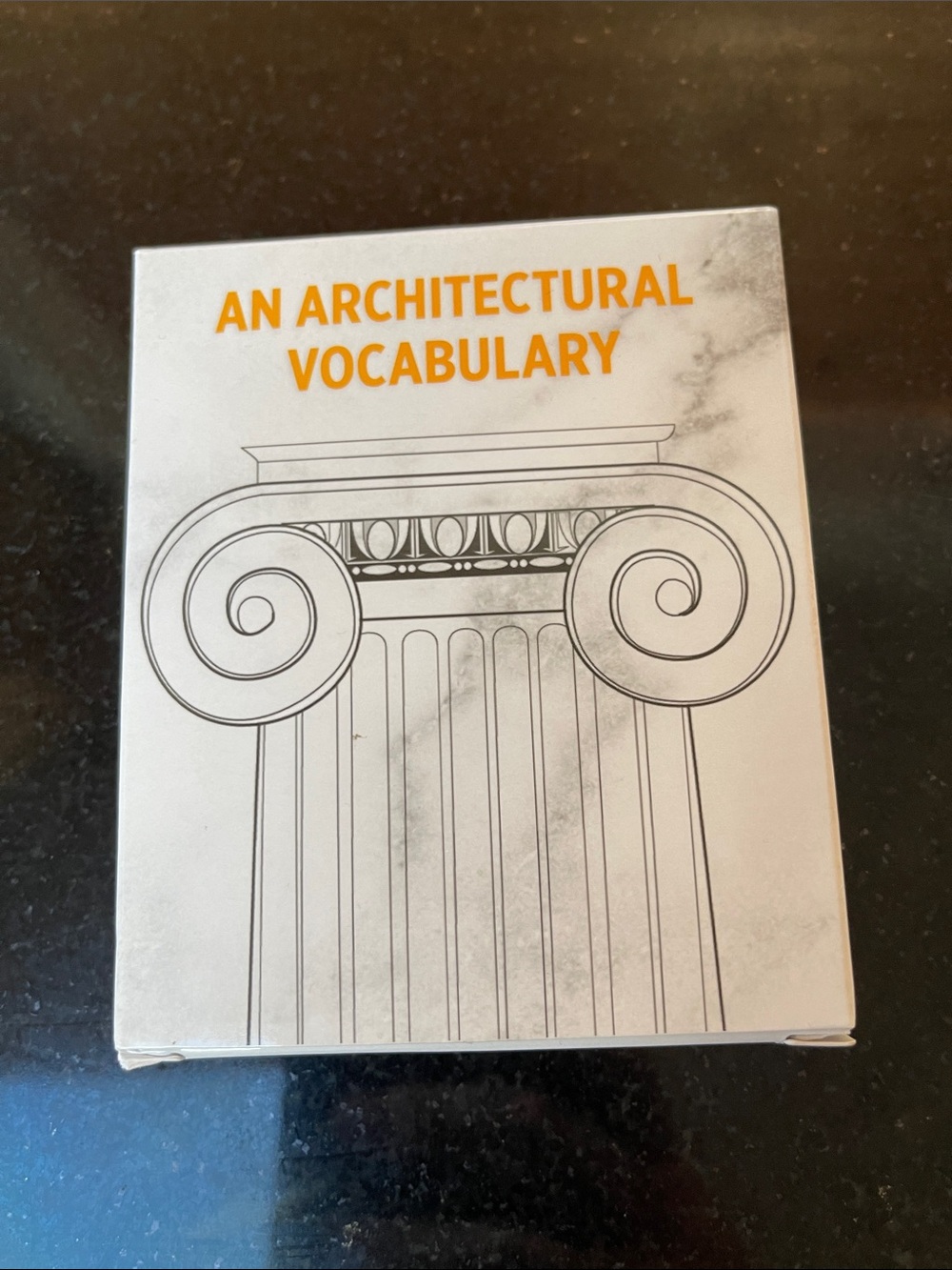 An Architectural Vocabulary Pocket card deck - White & Yellow Cover